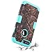 iPhone 7 Plus Case, LONTECT Camouflage Tree Hybrid Heavy Duty Shockproof Case with Dual Layer [Hard PC+ Soft Silicone] Impact Protection for Apple iPhone 7 Plus - Tree Camo/Teal