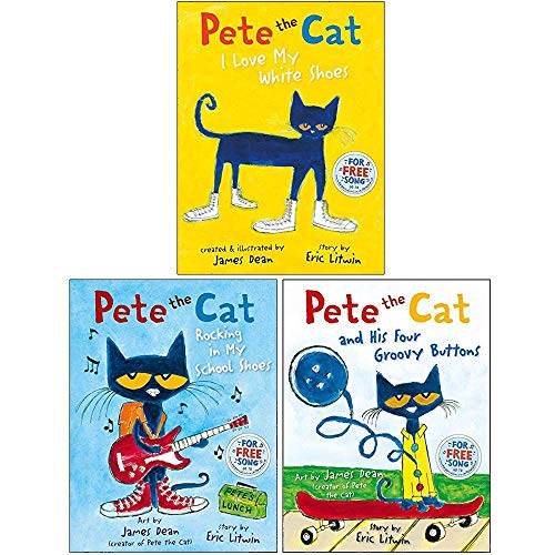 The Pete the Cat Series 3 Books Collection Set By Eric Litwin (Pete the
