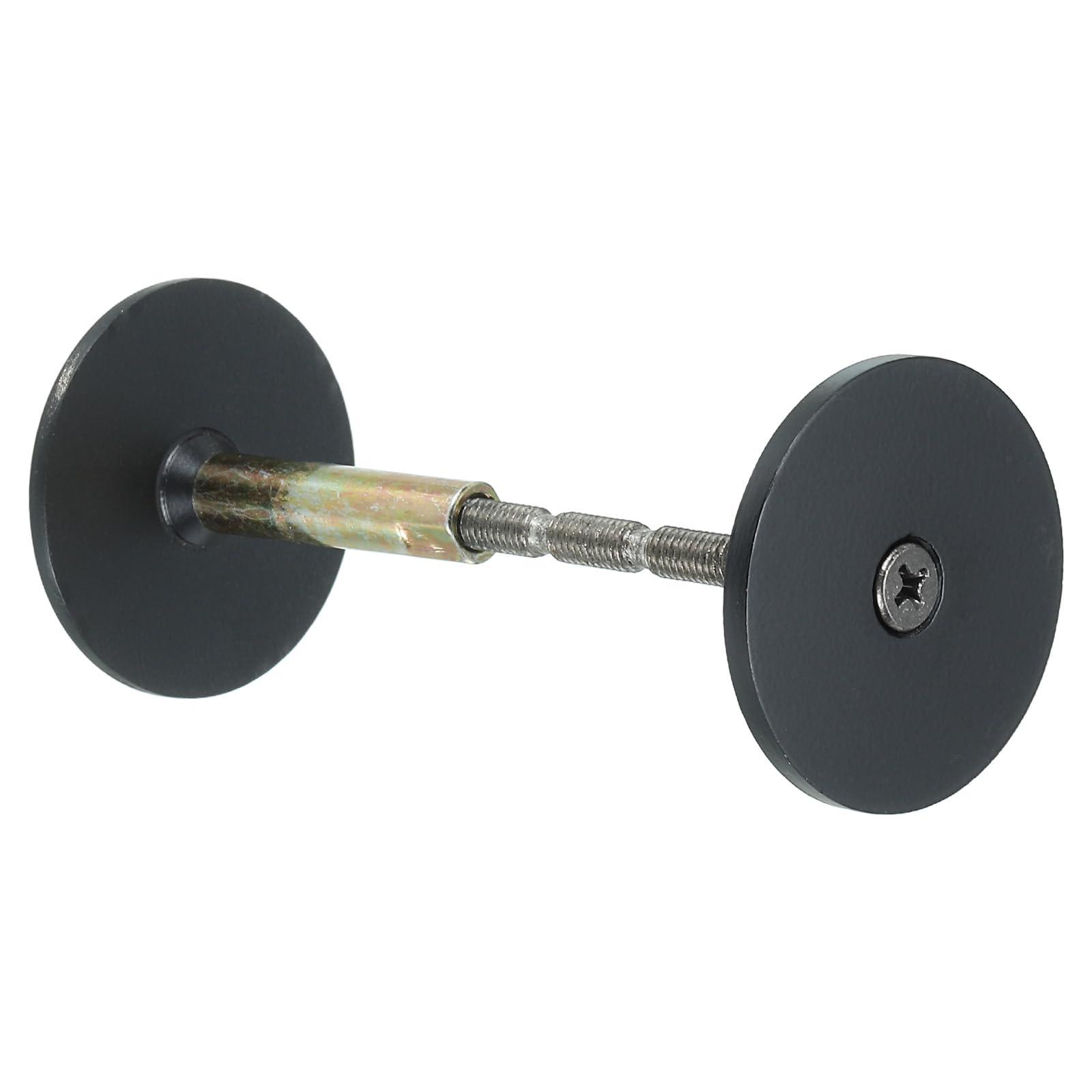 PATIKIL Door Knob Hole Cover Plate, 1 9/16" Dia. Deadbolt Cover Plate Door Hole Filler Plate for 1 1/32" to 1 3/8" Holes, Matte Black