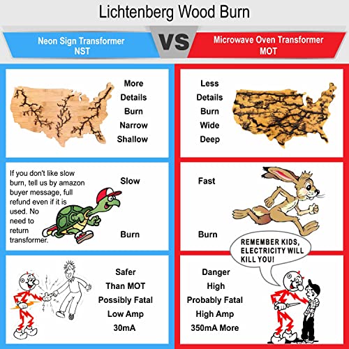 Coolneon Lichtenberg Machine Neon Sign Transformer Fractal Wood Burning