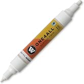 Molotow ONE4ALL Acrylic Twin Pump Marker, 1.5mm and 4mm Nibs, Signal White, 1 Each (227.411)