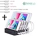 Charging Station with QC 3.0 Quick Charge, OthoKing 5 Port Charging Dock Stand & Phone Organizer for Multiple Devices (5 Cables Included) Total Output 65W