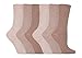 Gentle Grip - 6 Pairs of Ladies Diabetic Socks - 5-9 us (Beige)