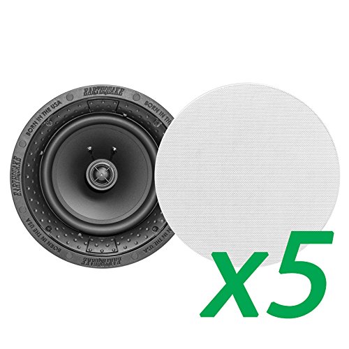 Earthquake Sound 5-Pairs R800 8" in Ceiling Speakers w/Magnetic Paintable Grill