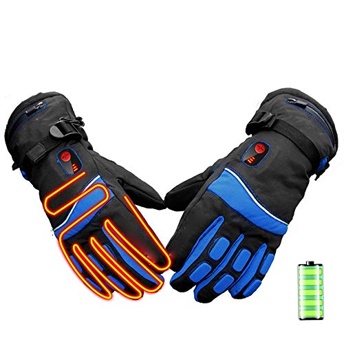 Rechargeable Electric Heated Gloves Electric Heated Gloves Waterproof Rechargeable Battery Powered Hand Warmers Skiing Climbing Hiking Cycling Gloves Outdoor Drive Camp Ski Hike Hand Warmer