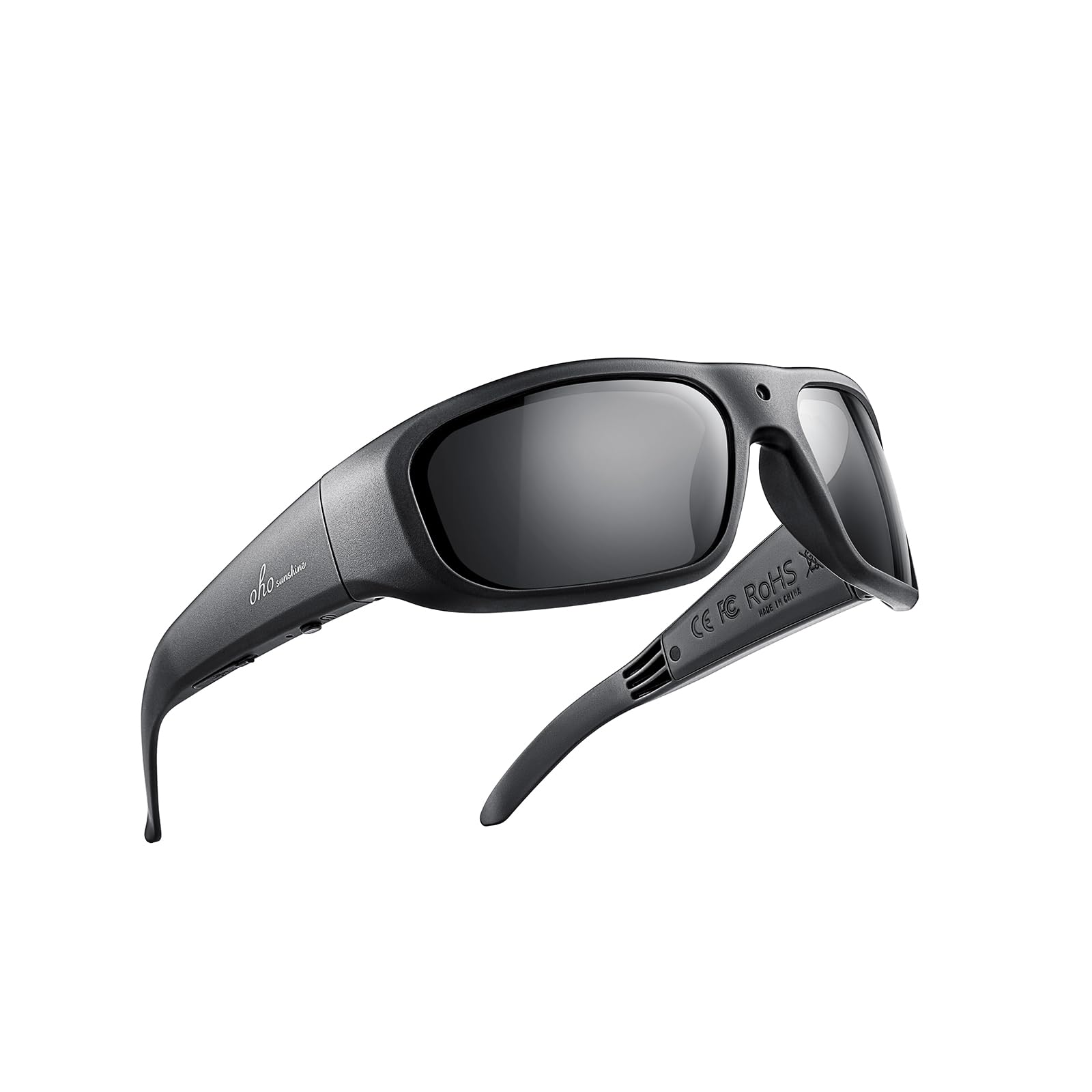 OhO Camera Sunglasses, Super Slim 1080P Full HD Outdoor Sports Action Camera with Built-in 32GB Memory and Polarized UV400 Safety Lenses Unisex