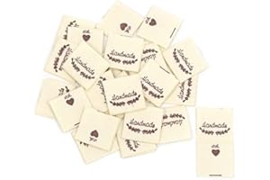 50 Pcs Clothes Cotton Labels Sewing Washable Handmade Garment Clothing for DIY Sewing (#5)