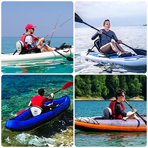 Valwix Inflatable Seat for Kayaks with Back Support, Adjustable Seat