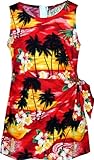 Pacific Legend Girls Brilliant Hawaiian Island Sunset Sarong Dress