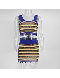 Minivestido ajustado sin mangas elástico de punto sin mangas para mujer Feditch con cremallera