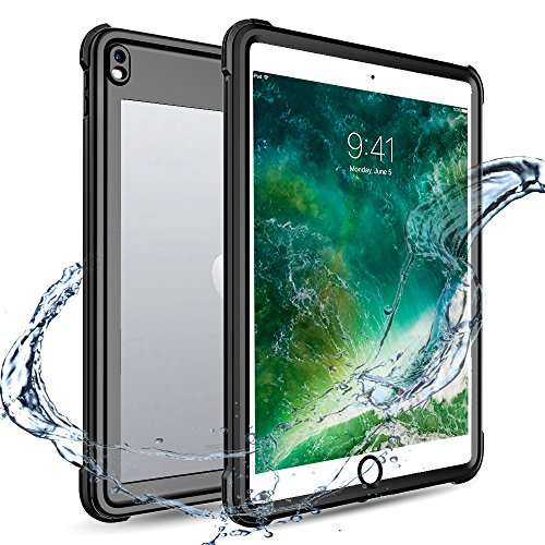XBK iPad Pro 10.5 Waterproof Case, Full Body 360 Degree Protect Dustproof Shockproof Cover Case for Apple iPad Pro10.5 inch (2017 Version,Black) (Black)