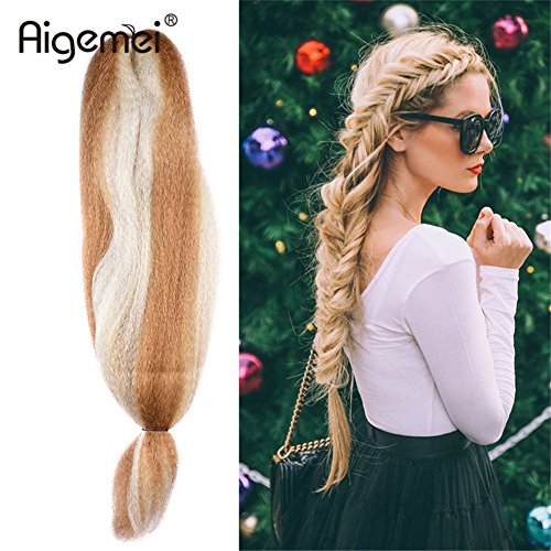 Aigemei Jumbo 100 Kanekalon 1pcs Lot F27 613 Ombre Braiding Hair