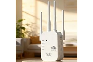 2025 New WiFi Extender Signal Booster, 1200Mbps Dual Band 5GHz/2.4GHz WiFi Repeater with Ethernet Port, Up to 9800 Sq.ft Cove