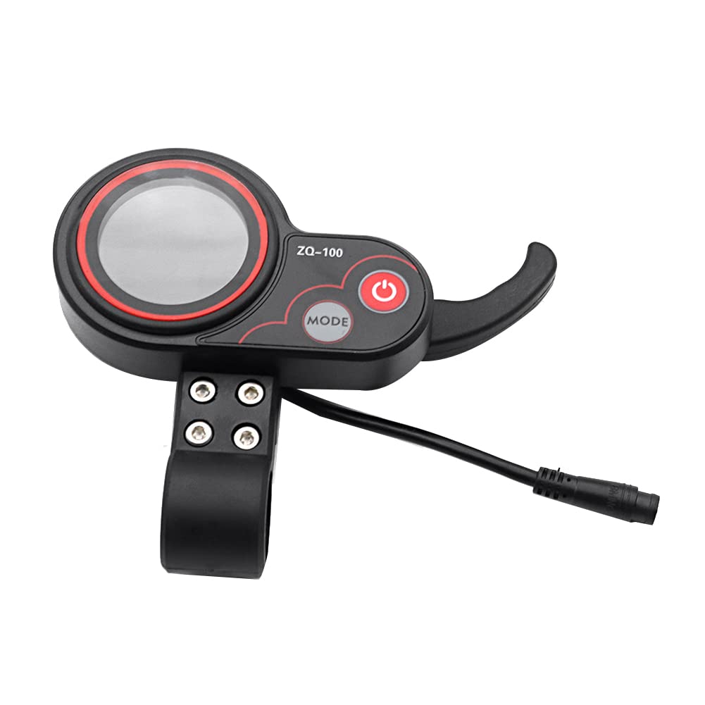 Wanjorlay ZQ-100 Mileage Meter Speed Adjustable Electric Scooter Meter 6 Pin Display for Electric Scooter Dashboard Accessories