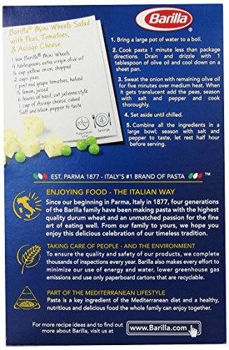 Barilla Pasta, Mini Wheels Pasta, Rotelle, One 16 Ounce Box of Small Pasta - Thumbnail 4