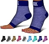 SB SOX Compression Foot Sleeves for Men & Women - Best Plantar Fasciitis Socks for Plantar Fasciitis Pain Relief, Heel Pain, and Treatment for Everyday Use with Arch Support (Navy, Small)