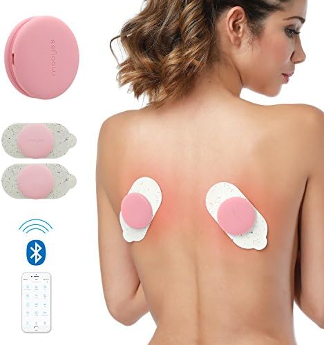 MOOYEE Pain Relief Massager Rechargeable Wireless Massager for Pain Relief for Back and Shoulder Body Relax with Smartphone APP Control Mini Portable