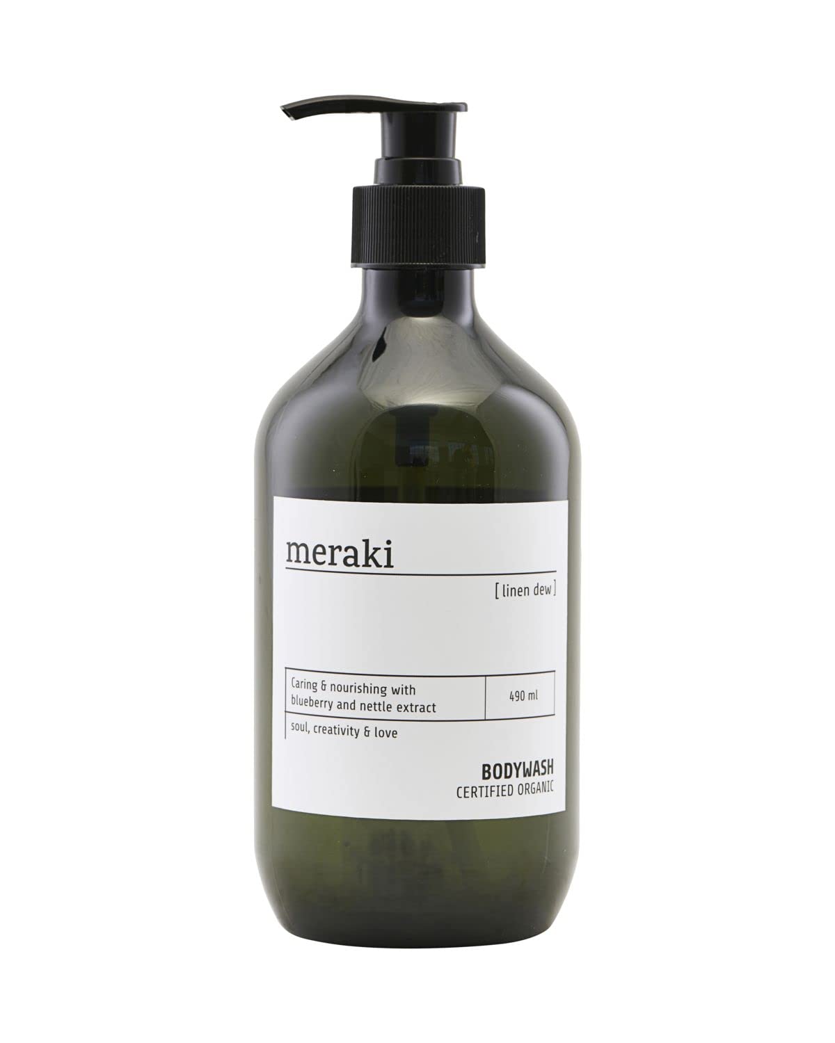 Meraki, Body wash, Linen dew, h: 19 cm, dia: 7 cm, 490 ml./16.5 fl.oz