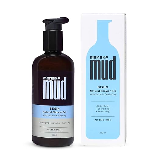MensXP Mud Natural Shower Gel With Volcanic Crude Clay, 300 ml