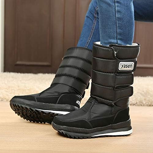 スノーブーツ 100 品質保証 厚底靴 新作製品 世界最高品質人気 男女兼用 ブラック ムートンブーツ ブラック ハイカット 雪遊び B07kzwc9l1 カジュアル コンフォート 防水雪 雪遊び 裏ボア カジュアル ふわふわ アウトドア 大きいサイズ 雪靴 正規品送料無料 防寒