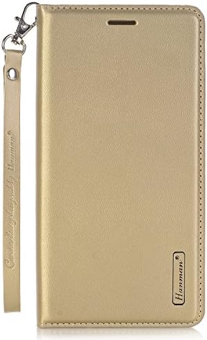 Samsung Galaxy J7 2016 Case, J7 2016 Wallet Case, Daibo Ultra Slim Pu Leather Flip Case Stand Cover With Credit Card Protector Case for Samsung Galaxy J7 2016/ J710 Gold