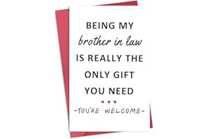 Brother in Law Birthday Card Funny Birthday Gifts for Brotherinlaw Bday Card Hilarious Fathers Day Cards for Brotherinlaw Wed
