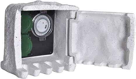 Vidaxl Steckdose Im Stein Gartensteckdose Mit Timer Amazon De Kuche Haushalt