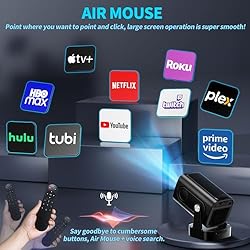 Mini Projector with WIFI 6 and Bluetooth