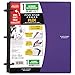 Five Star Flex Hybrid NoteBinder, 1 Inch Binder with Tabs, Notebook and 3 Ring Binder All-in-One, Purple (72514)