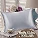 Yanibest Silk Satin Pillowcase for Hair and Skin, Standard Queen King Pillow with Hidden Zipper, Soft Breathable Smooth Cooling Pillow for Sleeping