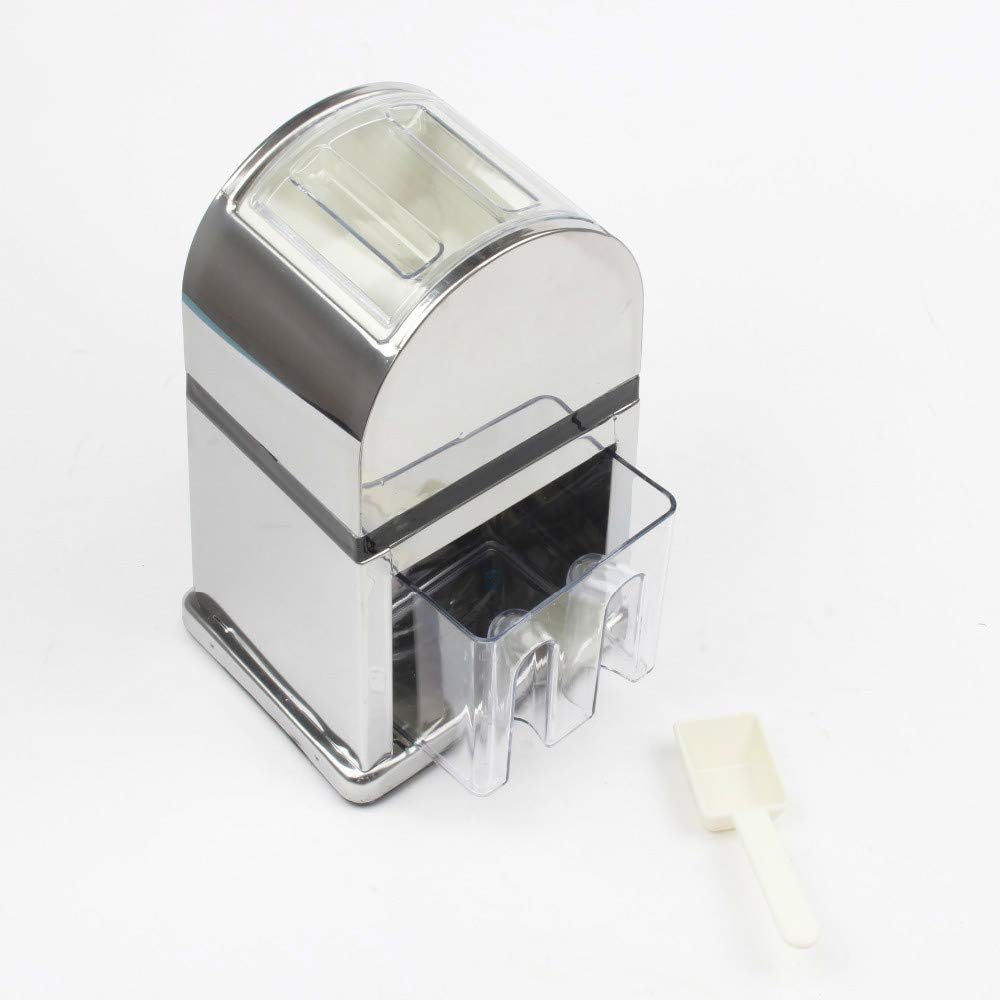 gogobest Stainless Steel Ice Crusher Mini Ice Shavers Chopper Manual Snow Cone Smoothie Maker Ice Block Breaking Machine Slush Machine