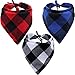 3 Pack Dog Bandana Plaid Reversible Triangle Bibs Scarf Accessories for Dogs Cats Pets Large