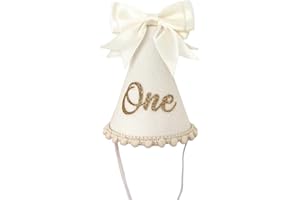 Baby Birthday Hat Soft Fabric Design with Bowknot Accent for 1 Year Party and Photography Props Caps