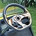 10L0L Golf Cart Steering Wheel, Universal Design Fit for Yamaha, EZGO RXV & TXT, Club Car DS, Club Car Precedent Tempo, Most Golf Cart(Sandal Wood Brown)