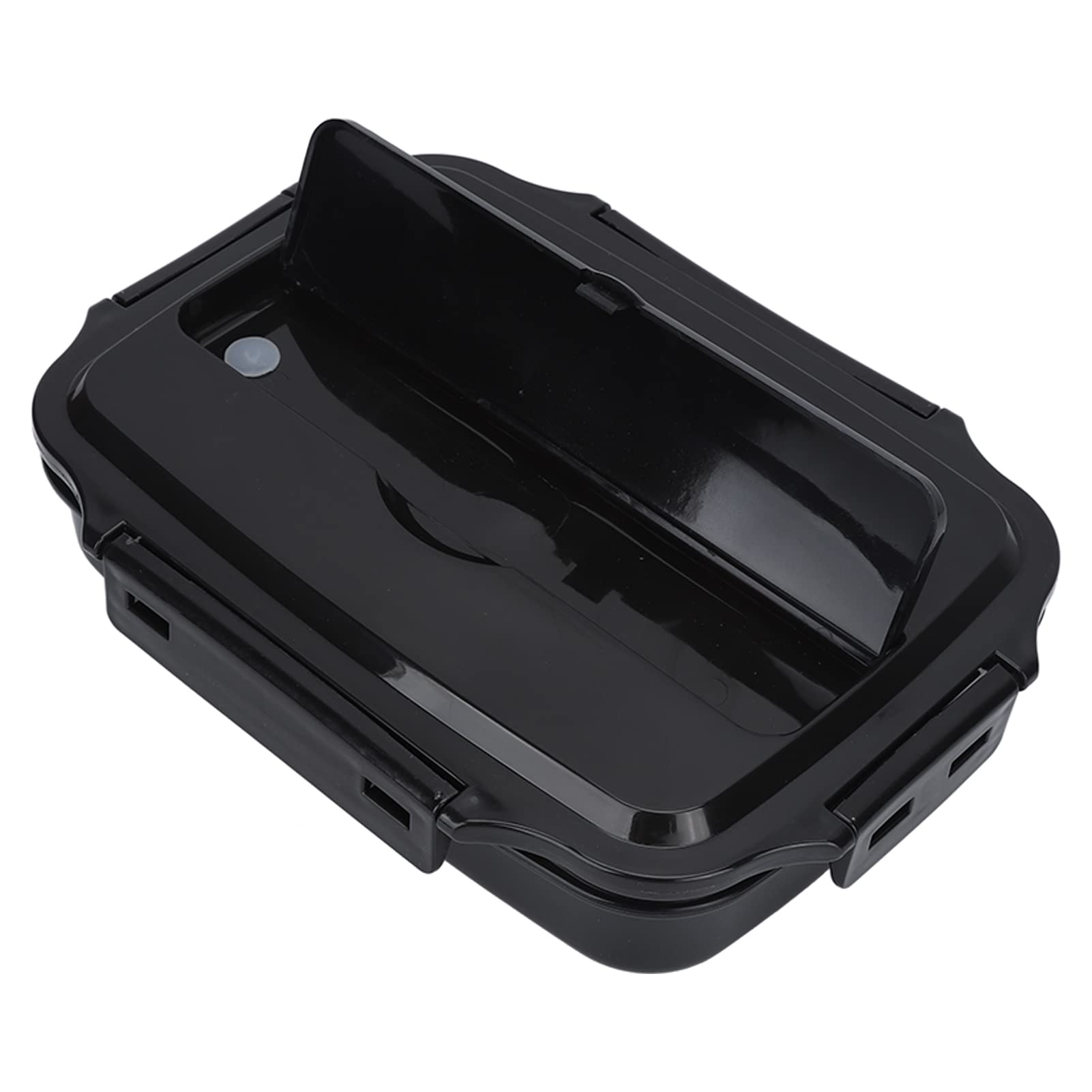 Wakects Stainless Steel Lunch Box with 3 Compartments Hermetic Box Thermal Lunch Box for Office, Work Lunches, School 26.8 x 19.8 x 6.5 cm(Black)