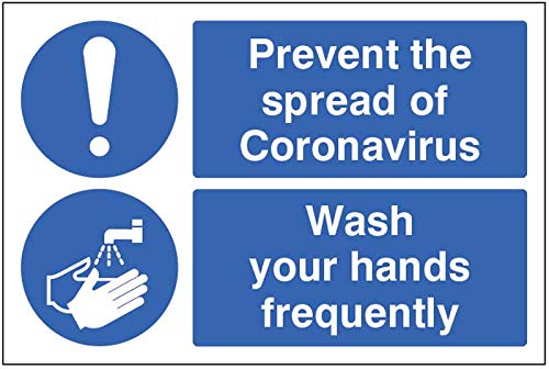 Prevent the spread of coronavirus Wash your hands frequently floor graphic 600x400mm