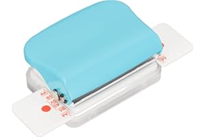 YAOGOHUA Binding Machines, Mini Manual Multipurpose 6 Holes Cinch Book Binding Machine, Coil Binding Machine for Home Office(Blue)