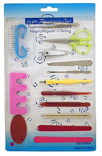15 Piece Deluxe Set of Professional Manicure & Pedicure Tools - Thumbnail 3