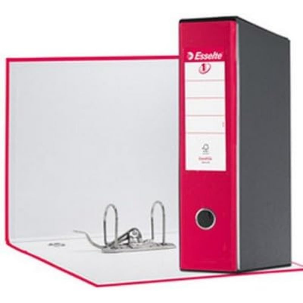 Esselte – RACCOGLITORE EUROFILE with Lever Mechanism Plastic Coated Cardboard,Fuchsia,8 cm