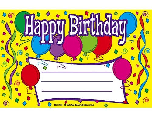 UPC 014467019314, Teacher Created Resources Happy Birthday Awards (1931)