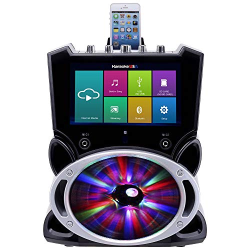 WiFi Bluetooth Karaoke System, 9" Color Touch Screen, and Record Function