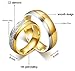 Hers & Women's Ring For Love Titanium 18K Gold-Plated Wedding Engagement Band 6mm US Size 8