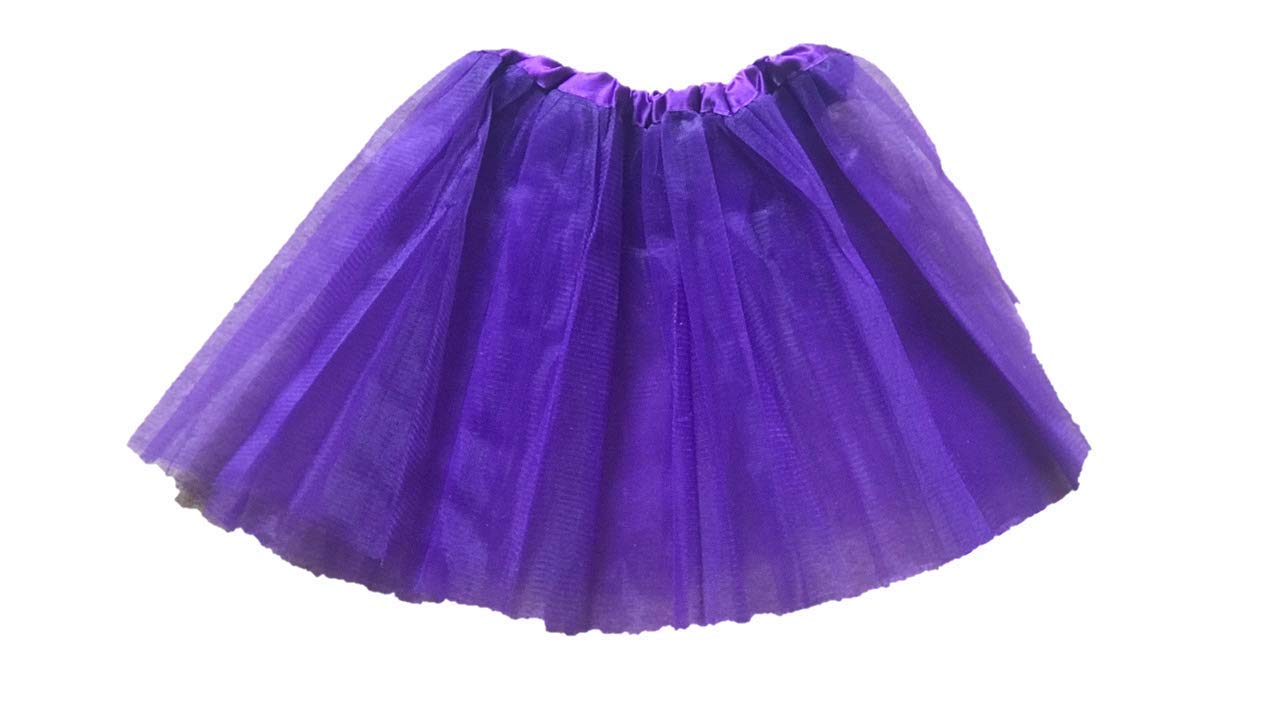 Matissa Girls Tutu Skirt Dress Up Fancy Dress Party Hen Party (Purple, M (9-16 Years))