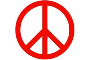 HILL COUNTRY VINYL Peace Sign Symbol [Pick Any Color] Vinyl Transfer Sticker Decal for Laptop/Car/Truck/Window/Bumper (3in x 3in, Red)