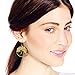 Eternal Tree of Life Yellow Citrine Stone Branch Brass Dangle Earrings