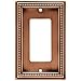 Brainerd 64242 Beaded Single Decorator Wall Plate / Switch Plate / Cover, Aged Brushed Copper