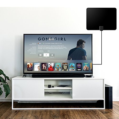 HDTV-Antenna-Shnvir-Indoor-Amplified-TV-Antenna-50-Mile-Range-with-Detachable-Amplifier-Signal-Booster-USB-Slim-High-Performance-Sticker-Multi-direction-Window-Wall-Coaxial-Cool-black