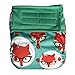 Charcoal Bamboo AIO All-In-One Cloth Diaper with Pocket, Hook-and-Loop (Foxy)