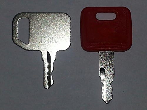 Keyman Pair of Ignition Key Blanks Made to fit John Deere Heavy Construction Equipment - Common and Excavator - fits 100's of Models
