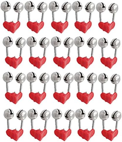 Suriel 20X Red Plastic Clip Double Rod Bite Alarm Fishing Bells Ring